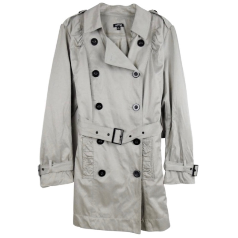 Apt. 9 |Ruffled Double-Breasted Buttoned Belted T… - image 1